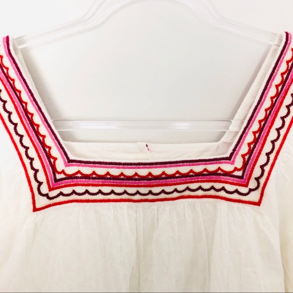 Madewell Embroidered Sandblossom Peasant Top - Picture 11 of 12